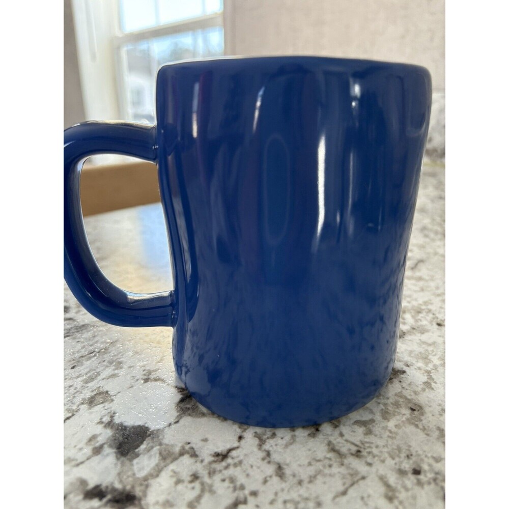 *NEW* Rae Dunn Love You Like A Latke Blue Gold Coffee Tea Hot Chocolate Mug - Picture 3 of 6